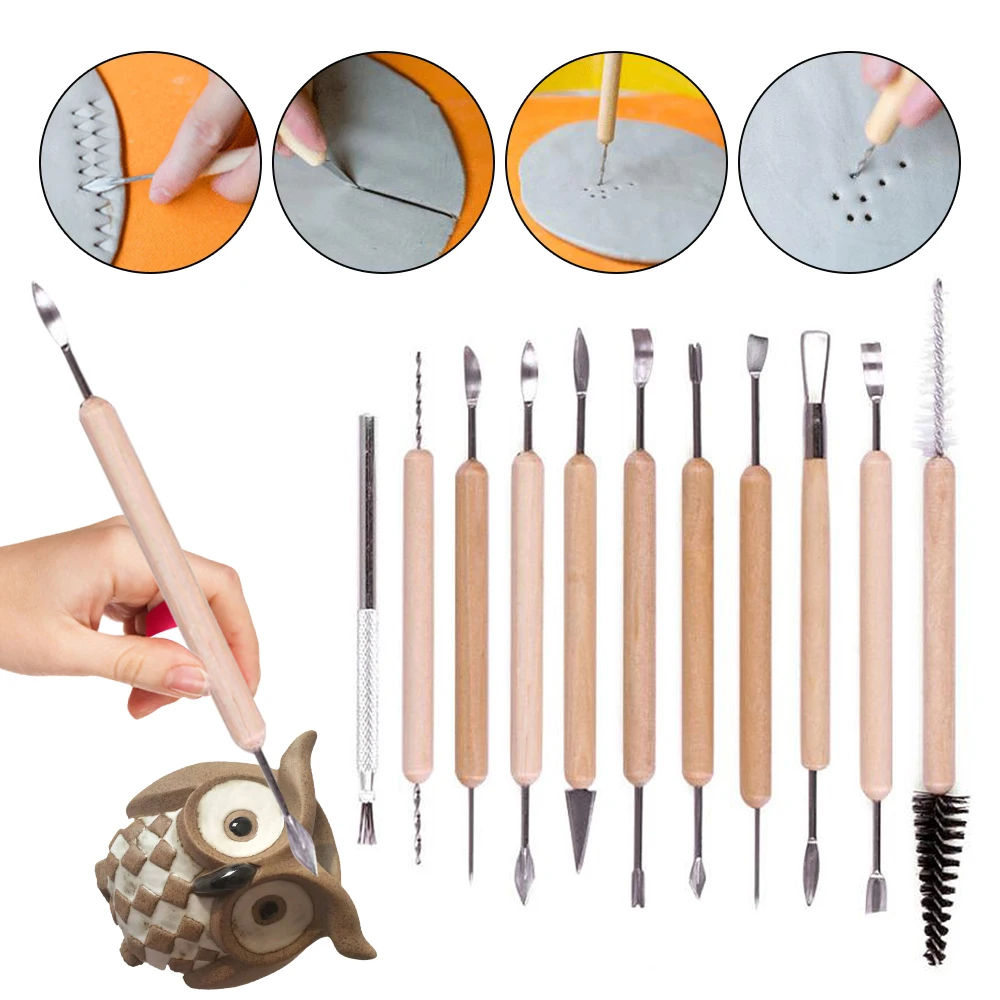 Инструменты для полимерной глины 11 шт. инструмент моделирования и