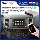 Автомобильный мультимедийный беспроводной Apple CarPlay Android автобокс для VW Volkswagen Passat B7 B8 Fabia Golf Polo Tiguan Skoda KODIAQ Seat