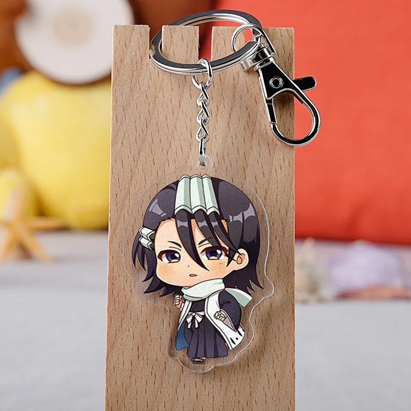 as pictured Аниме Bleach Кучики Бьякуя Hitsugaya Toushirou акриловая фигурка брелок украшение Коллекция Модель игрушки Косплей - Цвет: as pictured