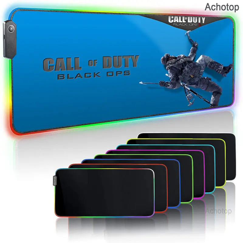 

Call Of Duty Warzone RGB Mouse Pad gaming accessories speed PC Gamer desk Mat Laptop Keyboard tapis souris LED mousepad 90x40