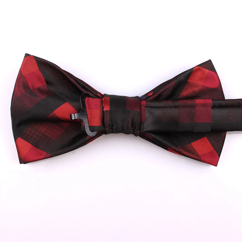 Галстук бабочка в клетку для мужчин Модный классический галстук из полиэстера
