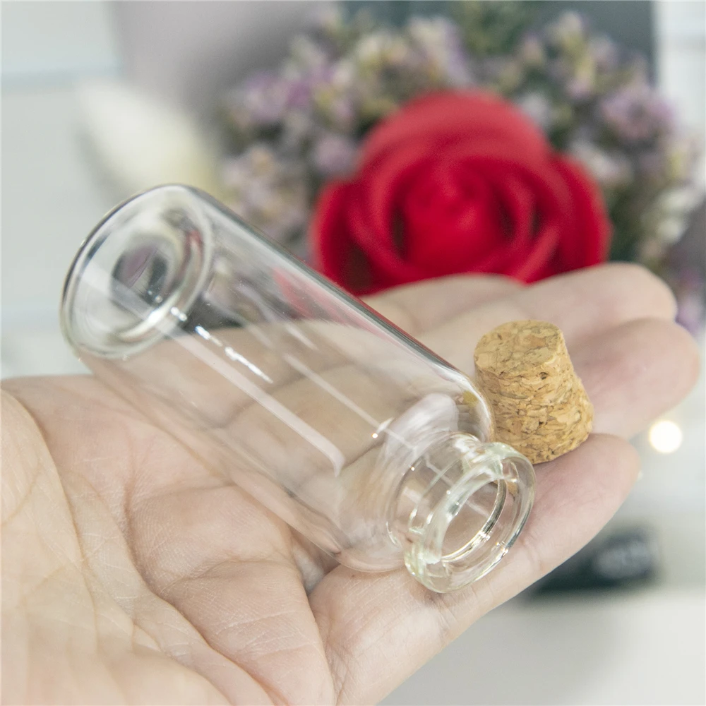 50 шт 25 мл милый маленький ясно Стекло контейнер (с крышкой) Желаю флаконы для