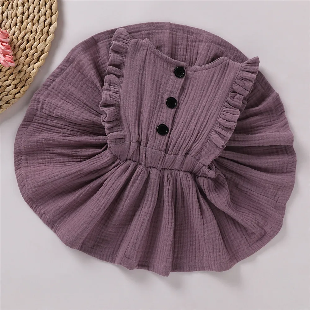 Детское однобортное платье трапециевидной формы с рукавом-фонариком | Мать и