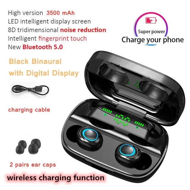 Special feature S11 3500 мАч Внешний аккумулятор наушники Bluetooth Беспроводные спортивные наушники TWS игровая гарнитура с микрофоном для IPhone Xiaomi - Цвет: Special feature