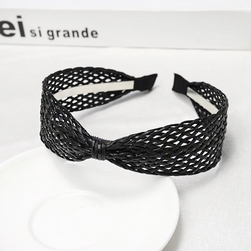 Повязка на голову MISHE083 женская плетеная повязка из рафии соломенный Бандаж с