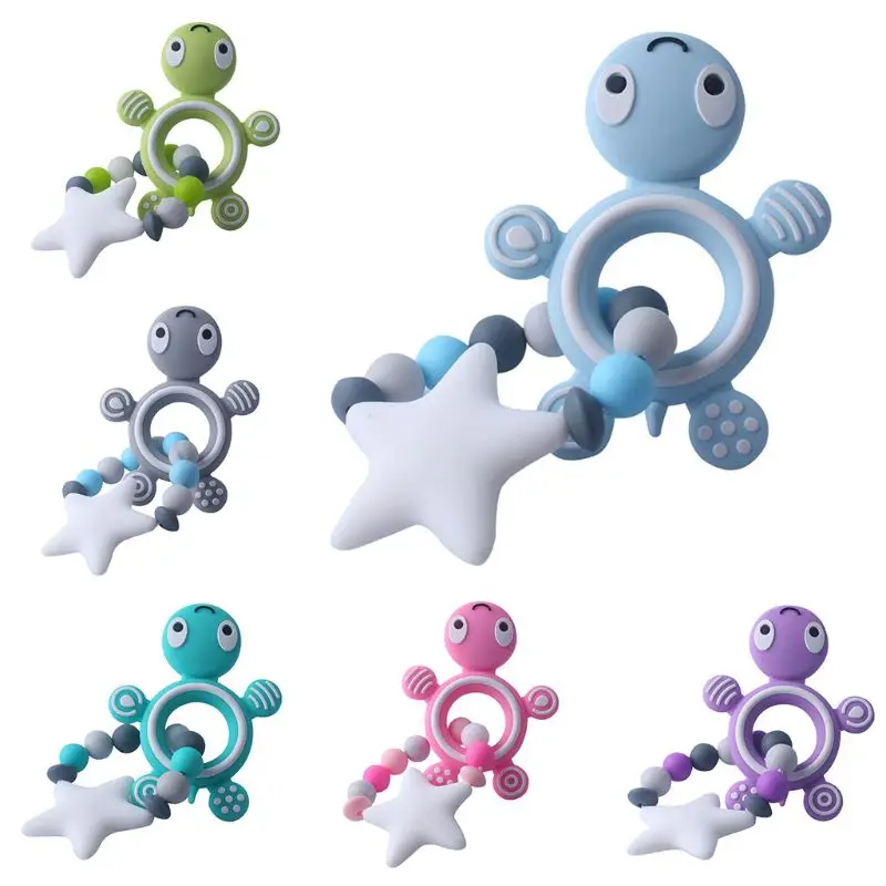 

Child Baby Pacifier Teether Soothing Boys Girls Cute Tortoise Orangutan Shape Design Kids Comfort Supplies 63HE