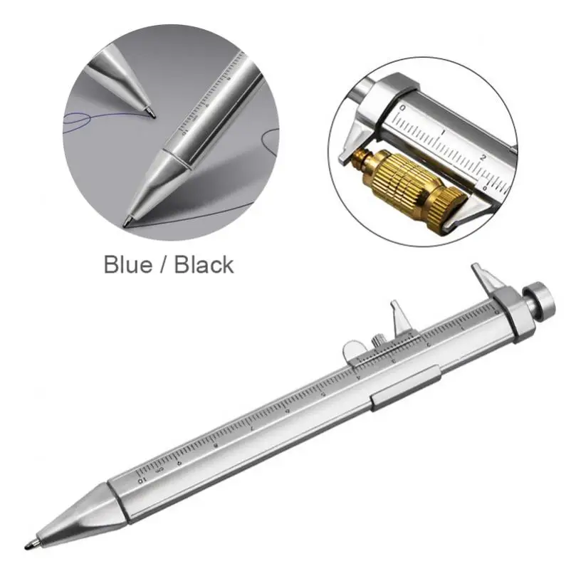 Шариковая ручка с нониусом 2 в 1 многофункциональная гелевыми чернилами 0-100 мм