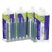 5pc epoxy adhesive glue 11 50ml resin strong adhesives transparent bonds glues with 10pcs static mixing nozzles mixed tube set