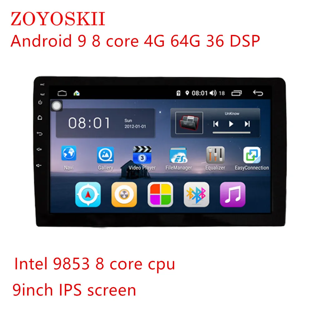 Android 9 0 os дюймов экран основной блок автомобильное радио GPS bluetooth навигация без