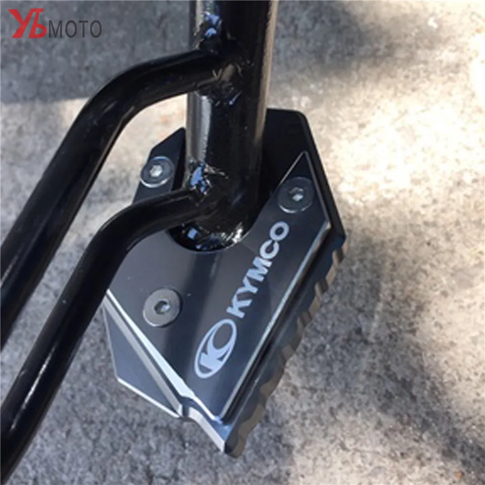 

Flash Deals Motorcycle CNC Side Stand Enlarger Plate Kickstand Enlarge Extension For KYMCO Xciting 250 Xciting 300 Xciting 400