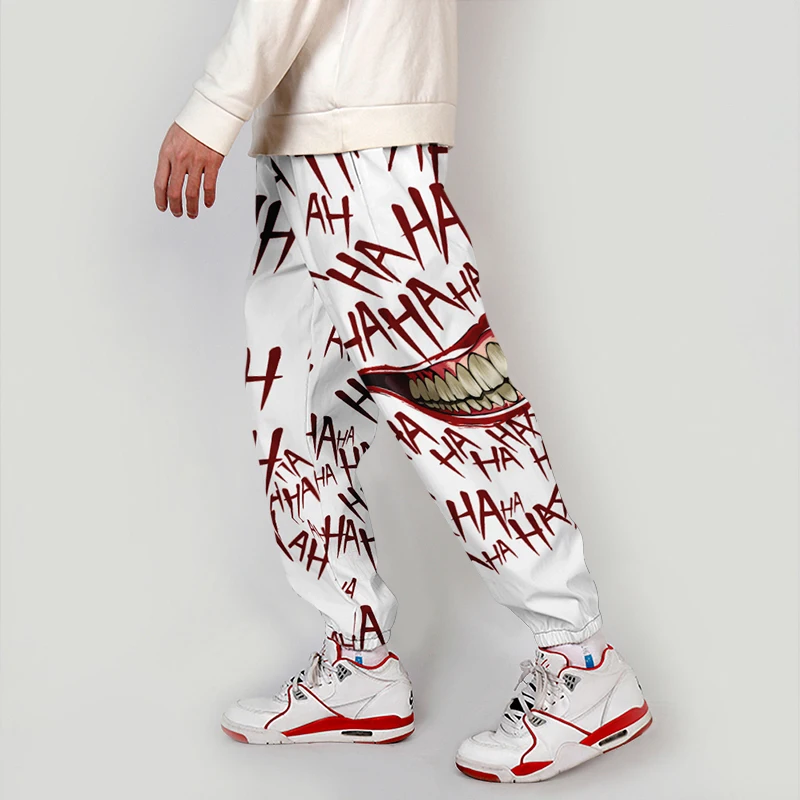 

Тренировочные брюки HAHA Joker с 3D принтом, модные теплые тренировочные брюки в стиле Харадзюку, 2020, узкие уличные брюки для мужчин и женщин