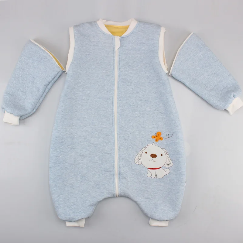 Детский спальный мешок сезон весна-осень плотный жаккардовый хлопковый дышащий