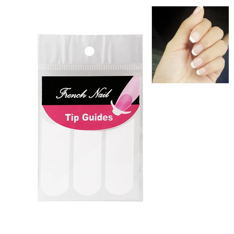 48/96 шт белые наклейки для французского маникюра маникюрная лента форма дизайна