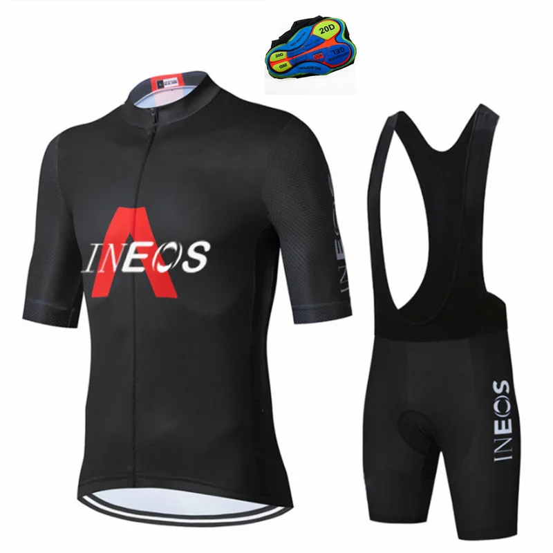 

Bicycle Clothing MTB Bike Jersey Uniform Men's Clothes Ineos Team Autumn Short Sleeve Cycling Jersey Set Bib Pants Ropa Ciclismo