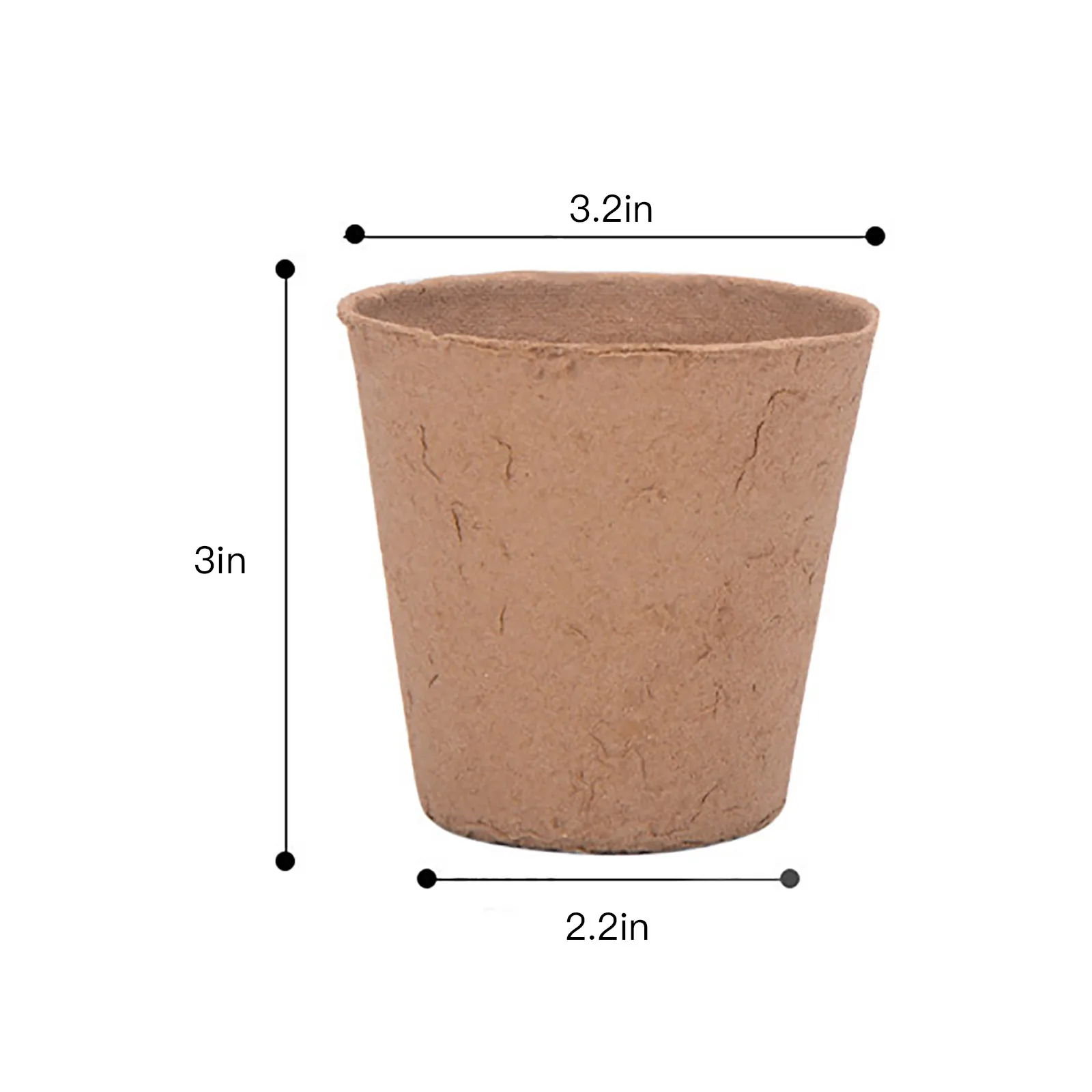 Garden Planting Germination Pots Harmless Degradable Recyclable Round Succulent 25pcs Pulp Seedling Bowl | Дом и сад