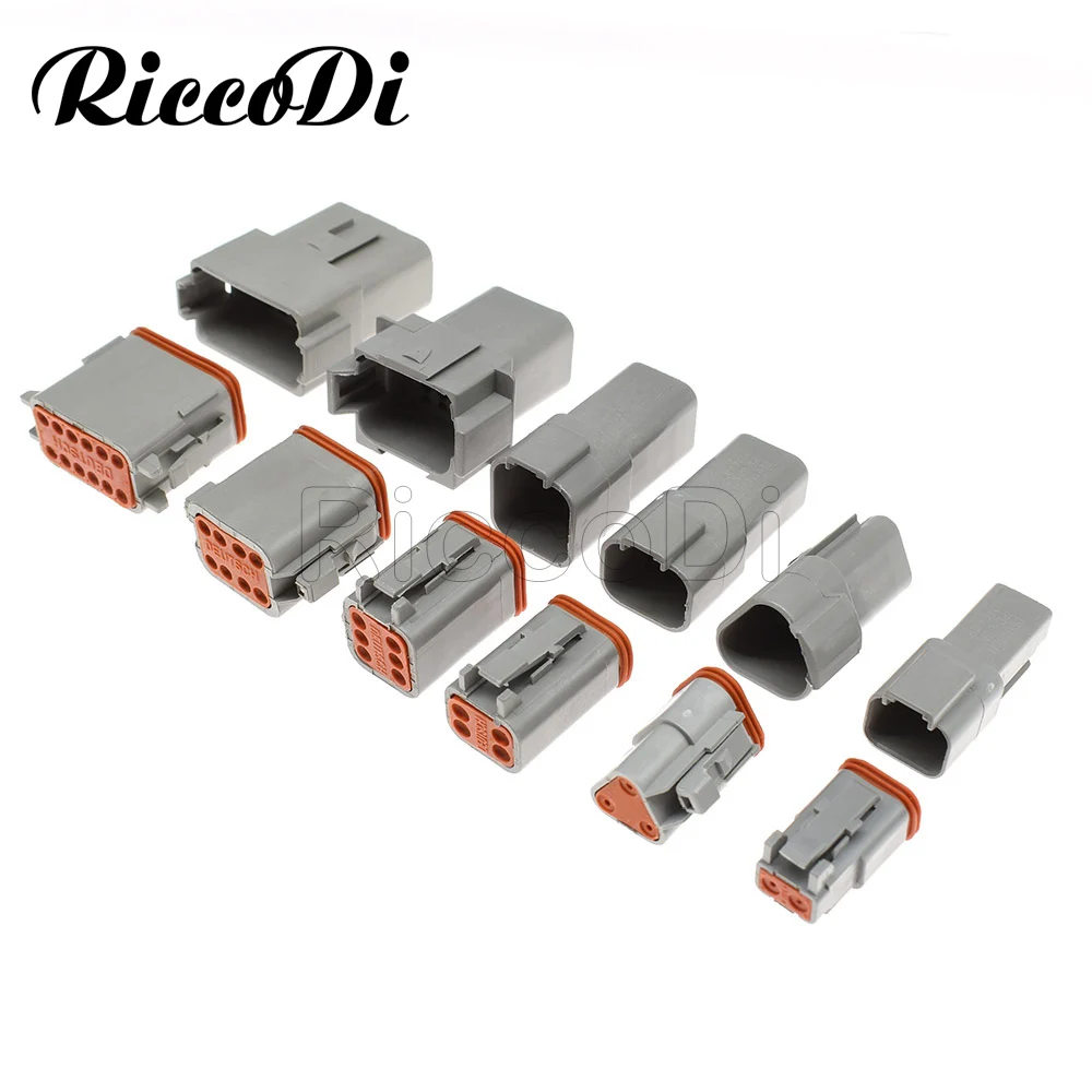 1 10Kits Deutsch DT Series 2/3/4/6/8/12 Pins Водонепроницаемый Электрический проводной разъем для