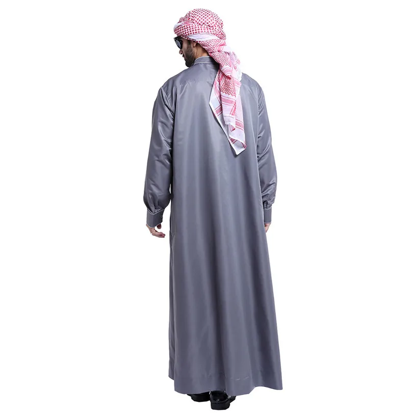 Jubba tobe для мужчин мусульманская одежда взрослых Дубай Кафтан вышивка Арабский