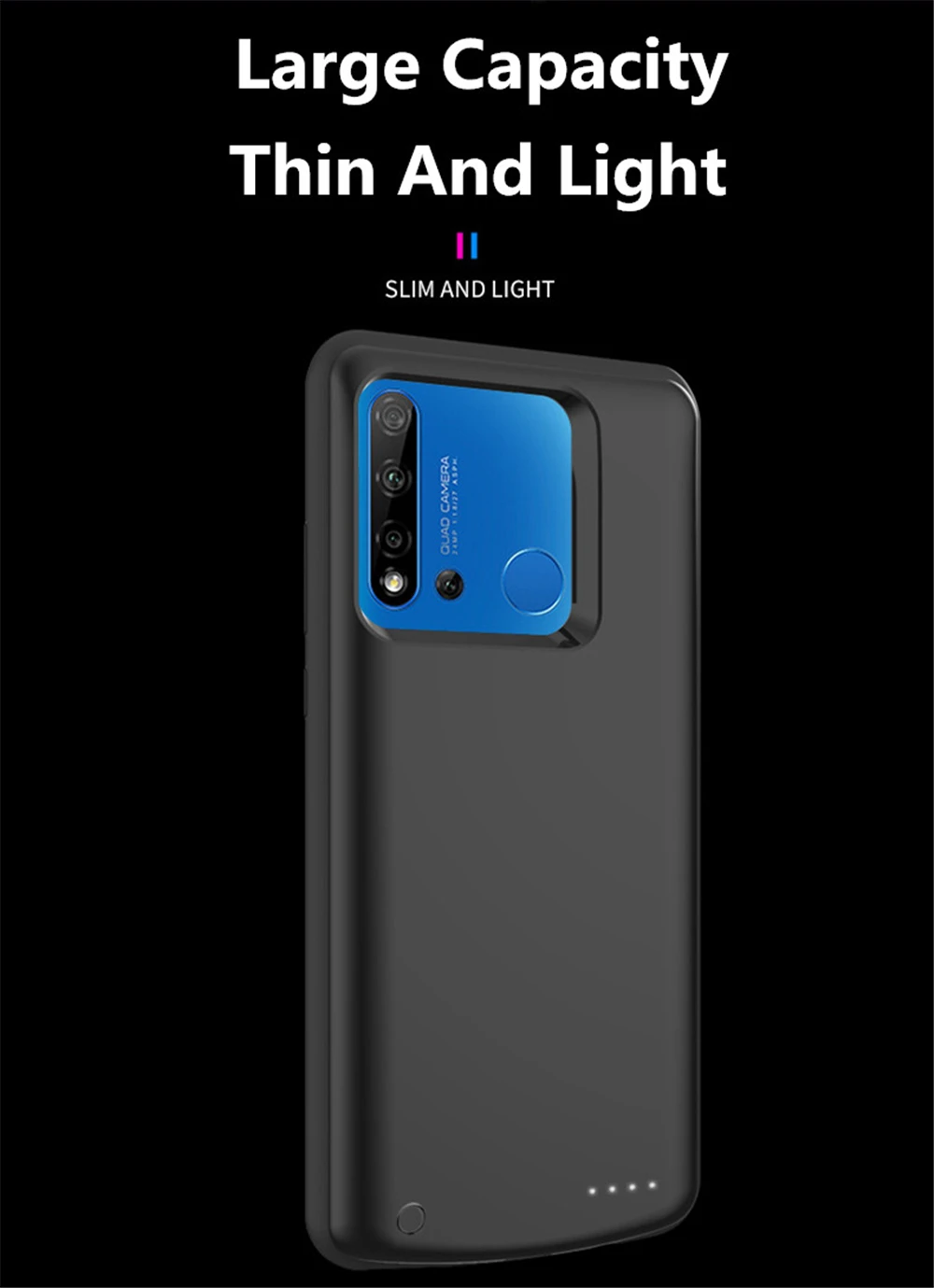 6500mAh Power Bank Charging Cover Cases For Huawei Nova 5i Power Case External Battery Power Charger Case