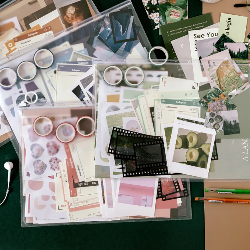 

64 Sheets/pack Memo Pads Literary Album Hand Account Scrapbooking DIY Decoration For Diary School Supplie Stationery Accessories