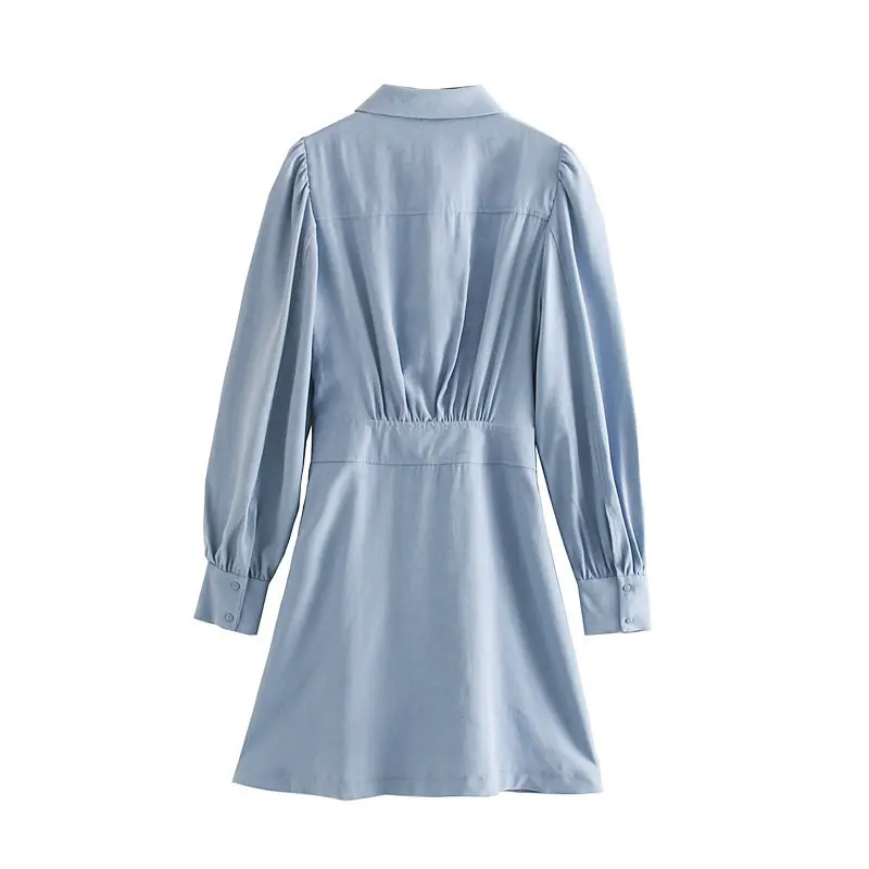 ZA женское осеннее платье длиной до колена 2019 новое рубашка с длинным рукавом и