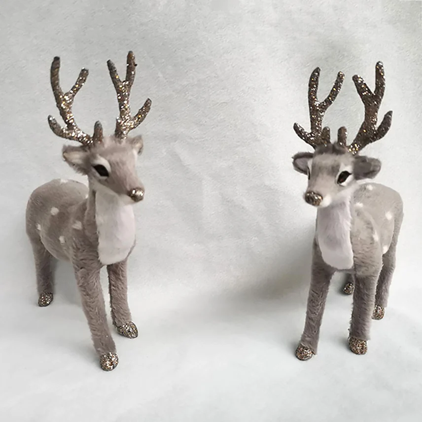 

Sika Deer Kawaii Room Decor Handmade Simulation Elk Fairy Garden Figurines Retro Decor Christmas Stand for Incense