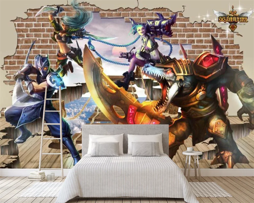 Фотообои 3D Лига Легенд для детской комнаты мальчика спальни | Обустройство дома