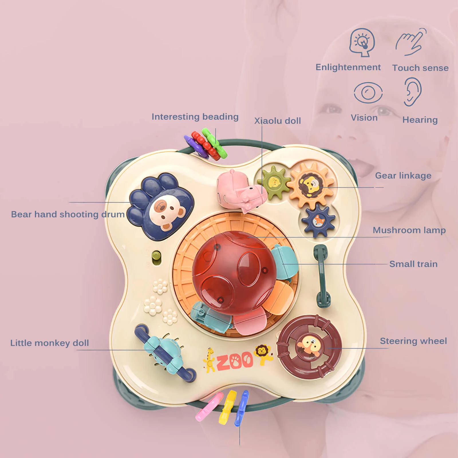 Baby Toys Infants Musical Instrument Learning Table Animals Piano Early Educational Study Activity Center Music Game Kids Gift | Игрушки и