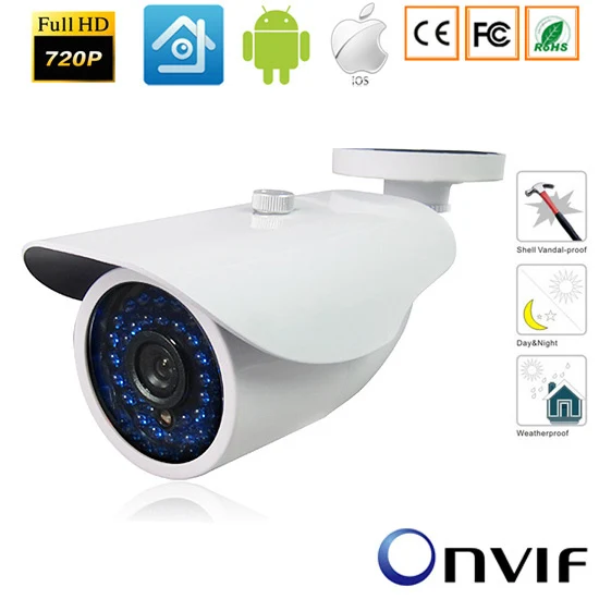 720P ИК Bullet Securiy CCTV IP камера безопасности ONVIF 2 0 3 6 мм объектив с ICR 30 м диапазон/36
