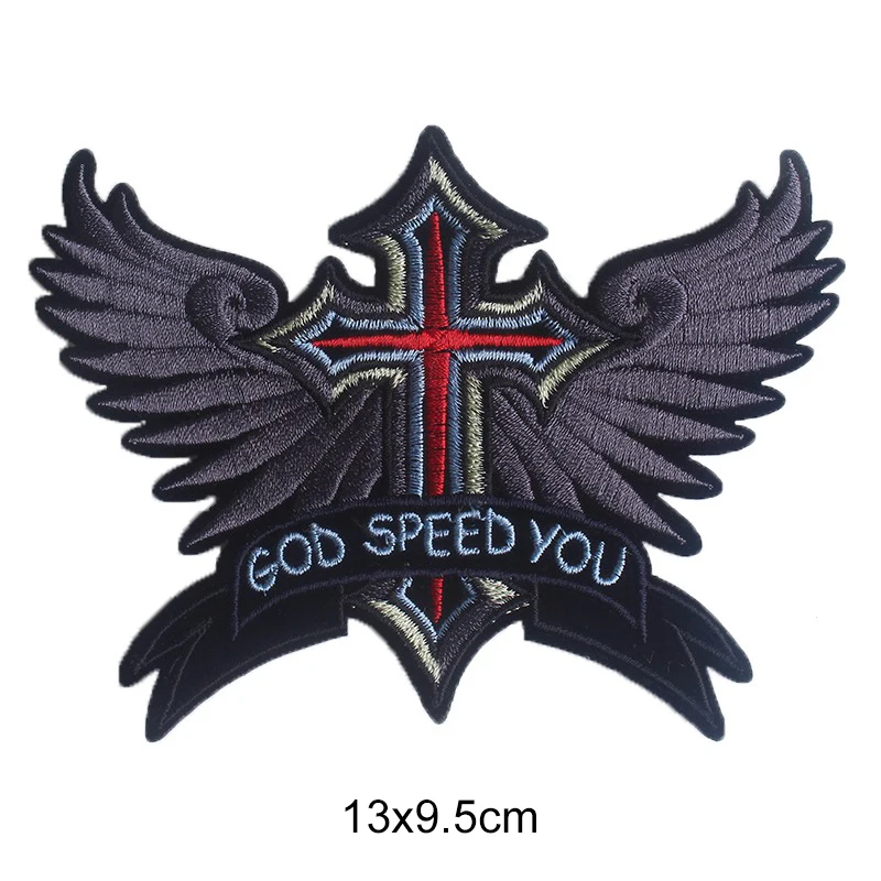 Нашивки с утюгом в стиле панк Череп Орел наклейки на одежду тканевые нашивки