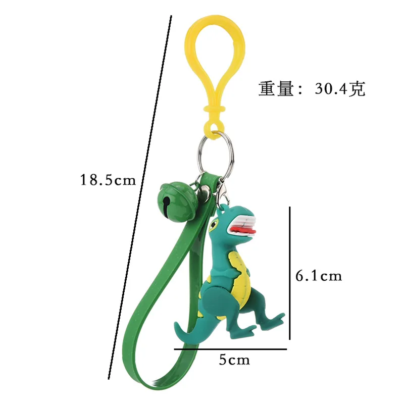 2020 креативный брелок с динозавром мультяшное Животное ПВХ силиконовые