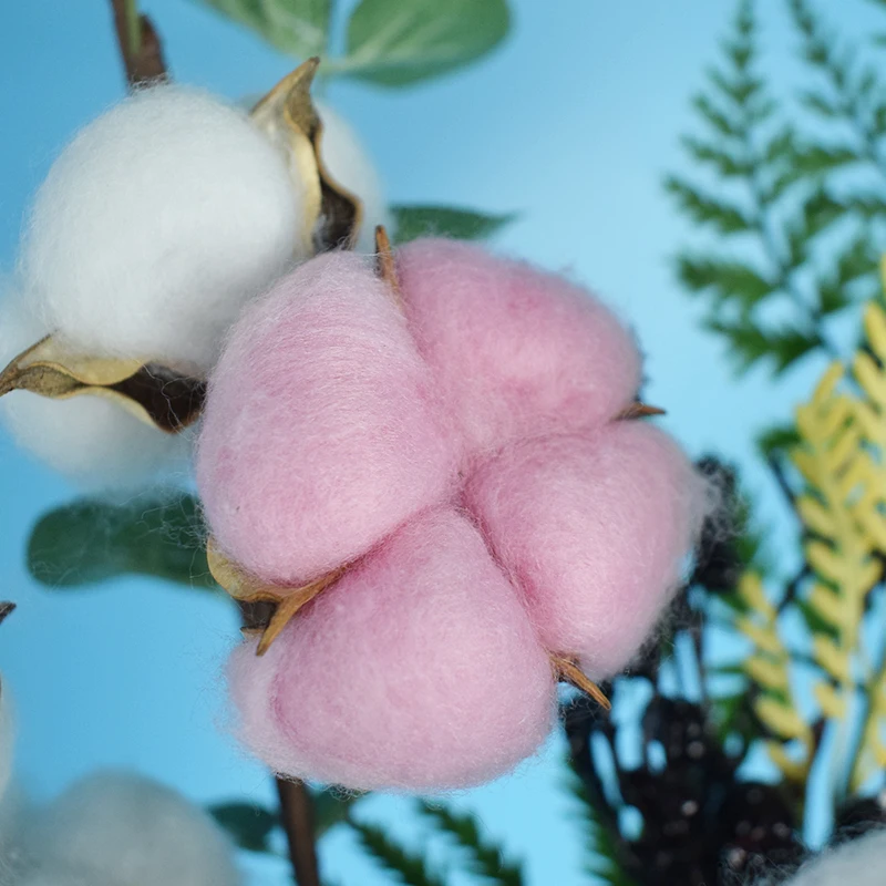 5 шт./упак. натуральная сухая хлопковая головка искусственный цветок сделай сам