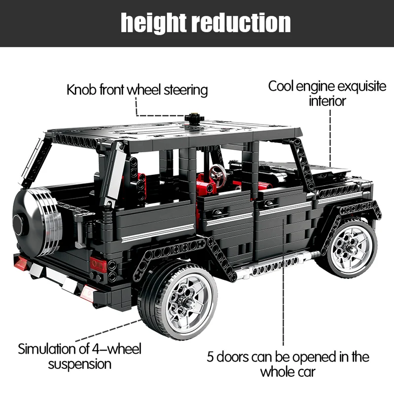 

SEMBO 1388pcs Creator City Cross Country SUV Car Building Blocks High-tech RC/non-RC Car AWD Vehicle Bricks Toys For boys