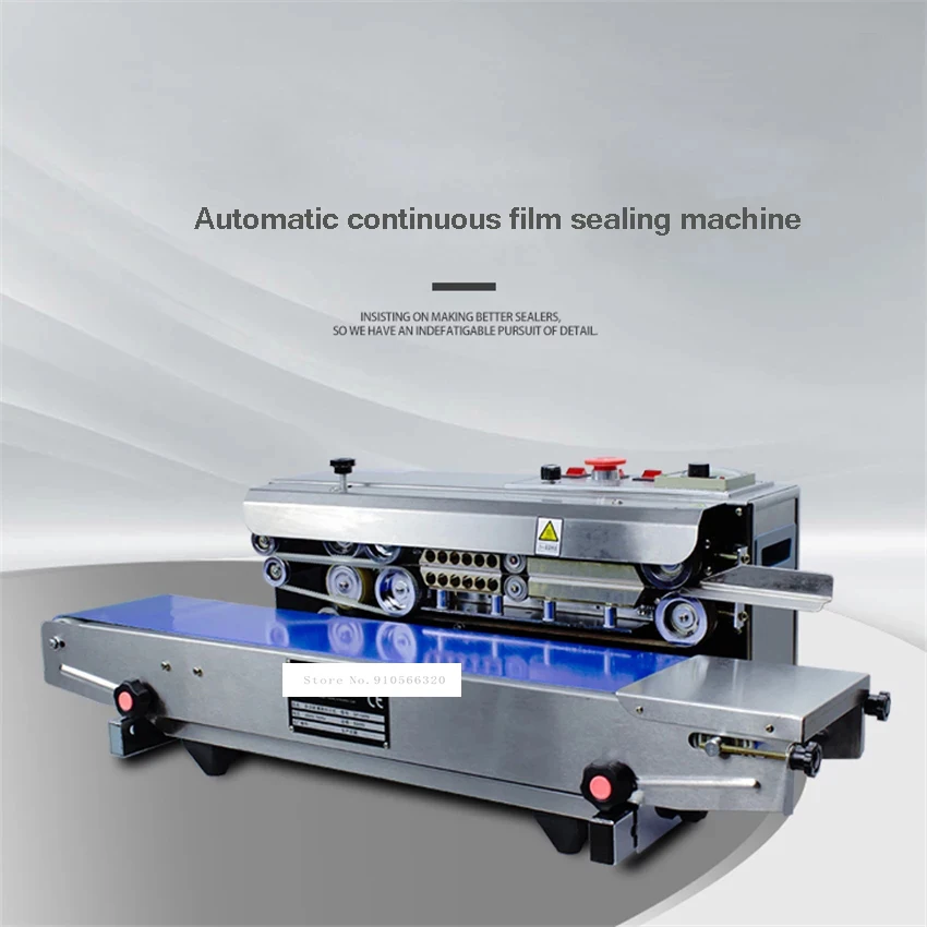 

SF-150W Automatic Film Sealing Machine Continuous Plastic Bag Sealing Machine Commercial Food Bag Sealing Machine 110V/220V 500W