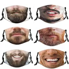 Лидер продаж, маска для взрослых с забавными выражениями рта для мужчин и женщин, пылезащитная дышащая модная маска с фильтром PM2.5 для мужчин и женщин