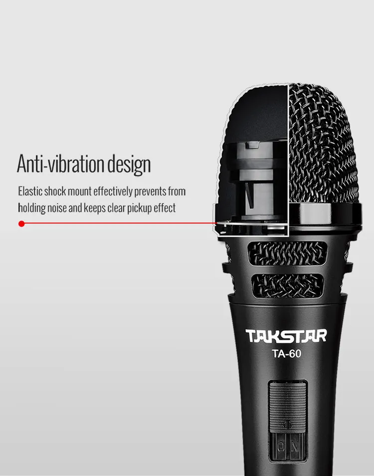 TAKSTAR On-stage динамический вокальный беспроводной микрофон для сценического шоу Свадебный Караоке Пение(TA-60
