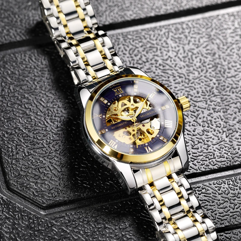 Часы-скелетоны Мужские механические с автоподзаводом MGORKINA 2020 | Наручные часы