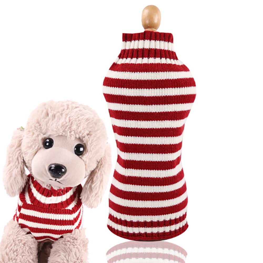 Свитера для маленьких собак вязаный свитер кошек теплый зимняя одежда средних