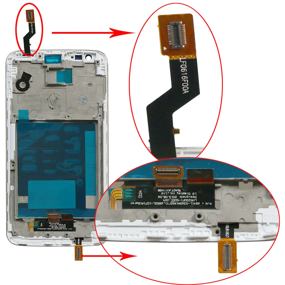 100% новый ЖК дисплей для LG G2 D802 сенсорный экран LCD D800 D801 D805 D803 VS980 F320 LS980 дигитайзер