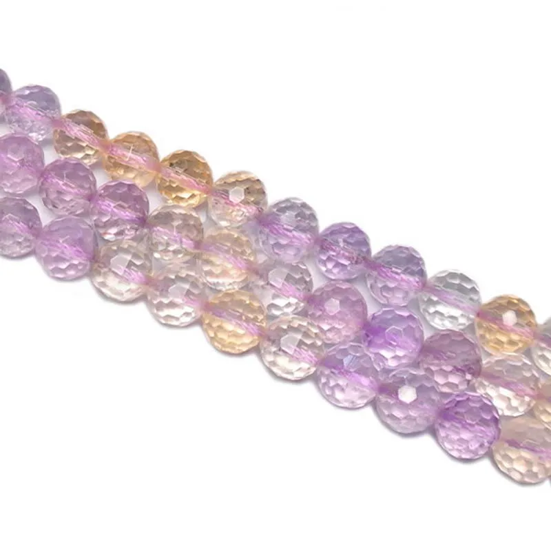 

6-10mm Natural Faceted irregular round Ametrine Stone Beads For DIY necklace bracelet jewelry making 15 "free delivery