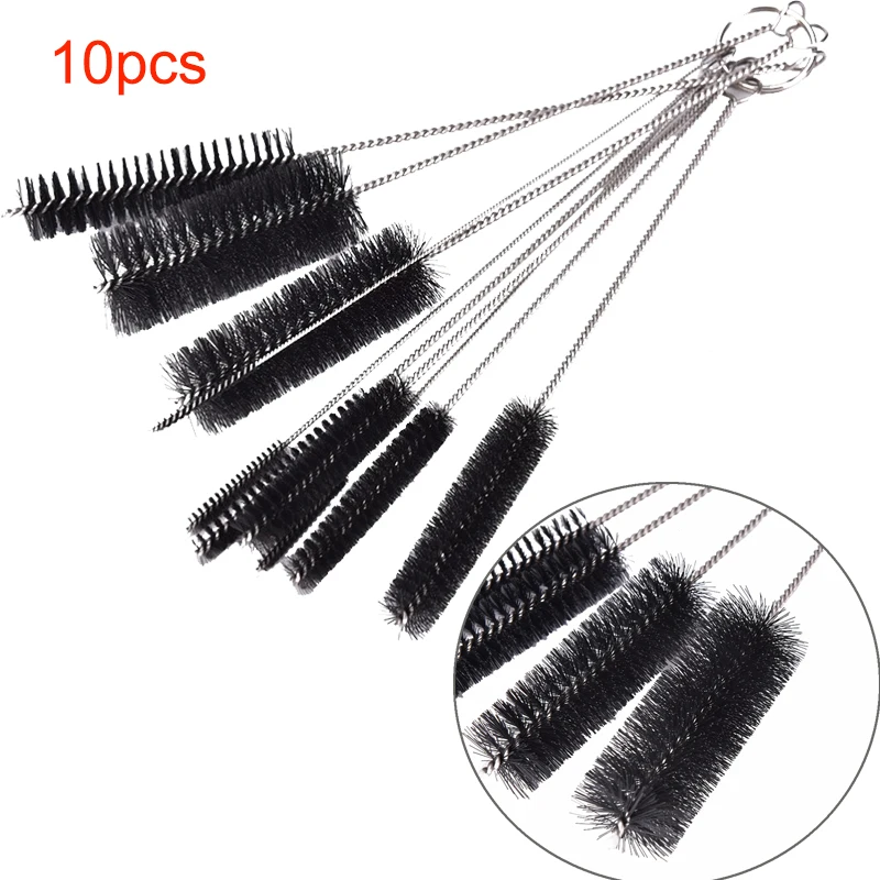 10 шт. Нержавеющая сталь детских бутылочек Тесты трубка Чистящие Щетки для