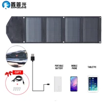 Portable Solar Charger Foldable Solar Panel Dual USB Fast Charging 28W For Outdoor Phone Tablet Mobile Power Bank Car Battery