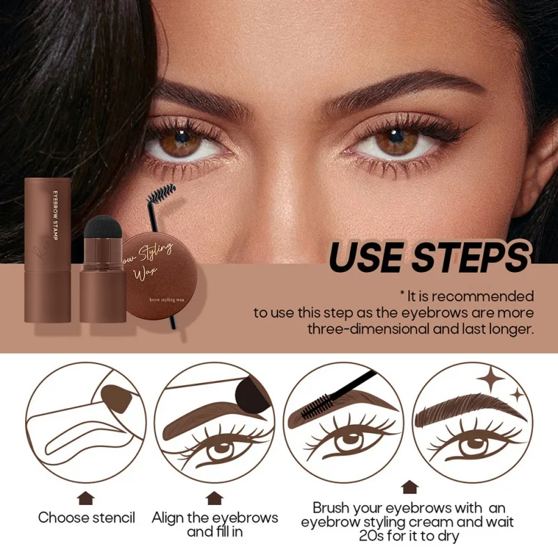 

Набор мыла для бровей, кисть для бровей с защитой от пятен, комплект для бровей макияжа, набор для формирования штампов, макияж, волшебный тр...