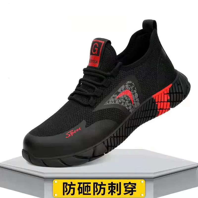 2022 Breathable Lightweight Man Work Shoes Non-Slip Anti-Piercing Brand Safety Shoes Man And Women Wteel Toe Work Shoes images - 6