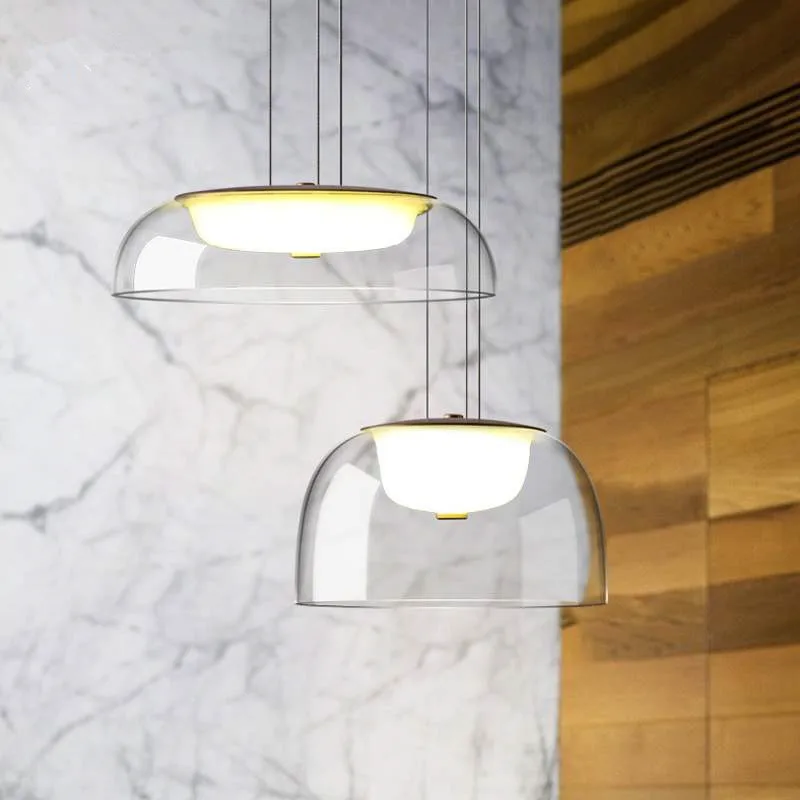 Потолочная стеклянная светодиодная люстра Подвесная лампа прикроватные