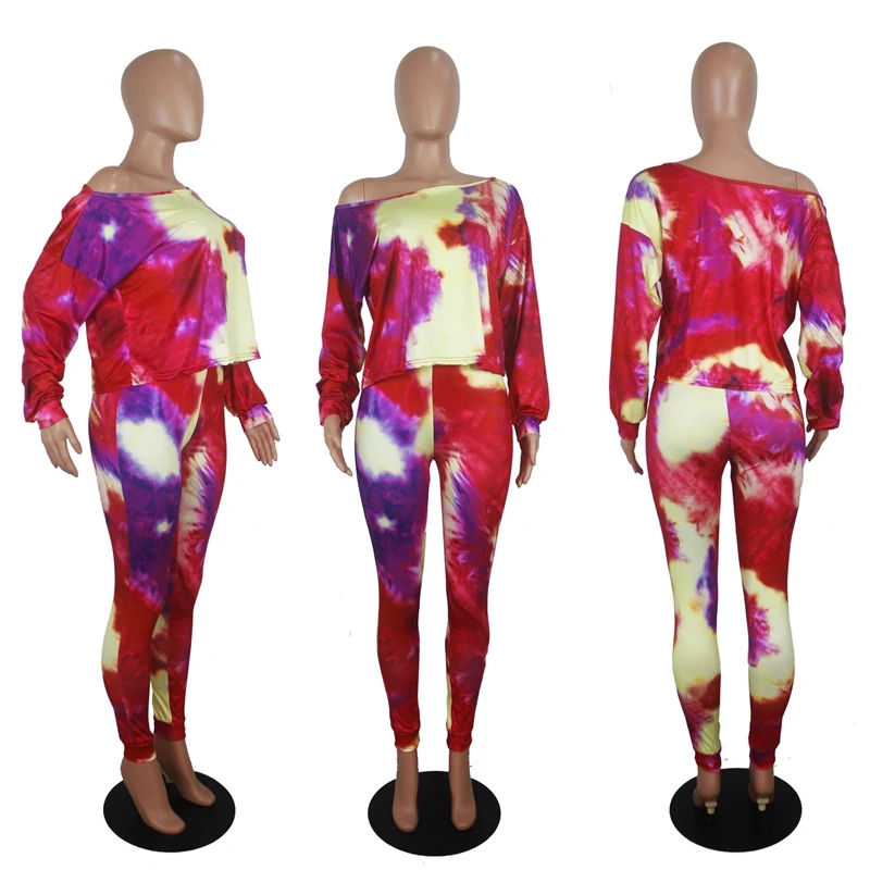 Женский спортивный костюм из двух предметов укороченный Топ с длинным рукавом и