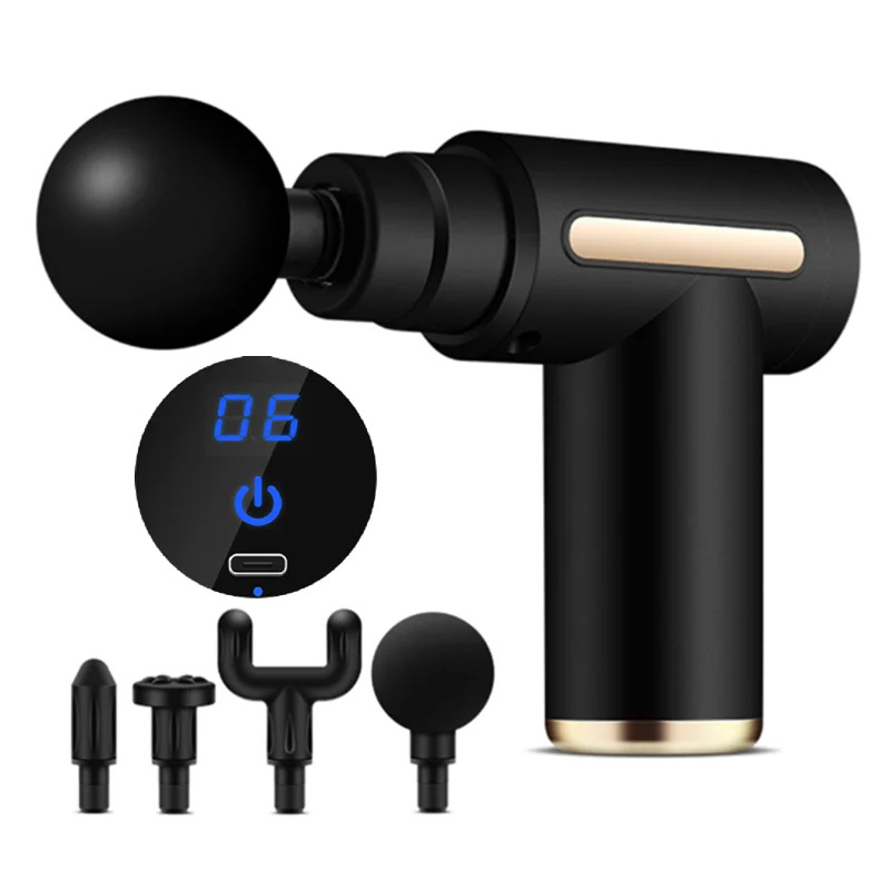 

LCD Display Massage Gun Deep Tissue Percussion Pain Relief Body Neck Muscle Massag Exercising Relaxation Slim Shaping Fascia Gun