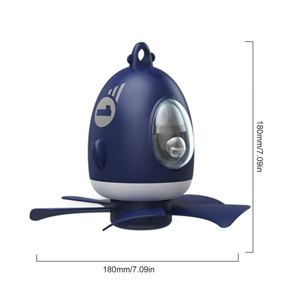 

USB Rechargeable Dormitory Household Fan Without Remote Control Ceiling Fan With Night Light Children's Gift