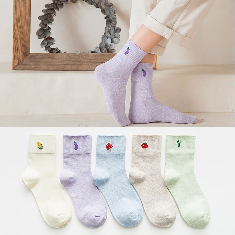 Носки Женские однотонные хлопковые 2 пары | Женская одежда