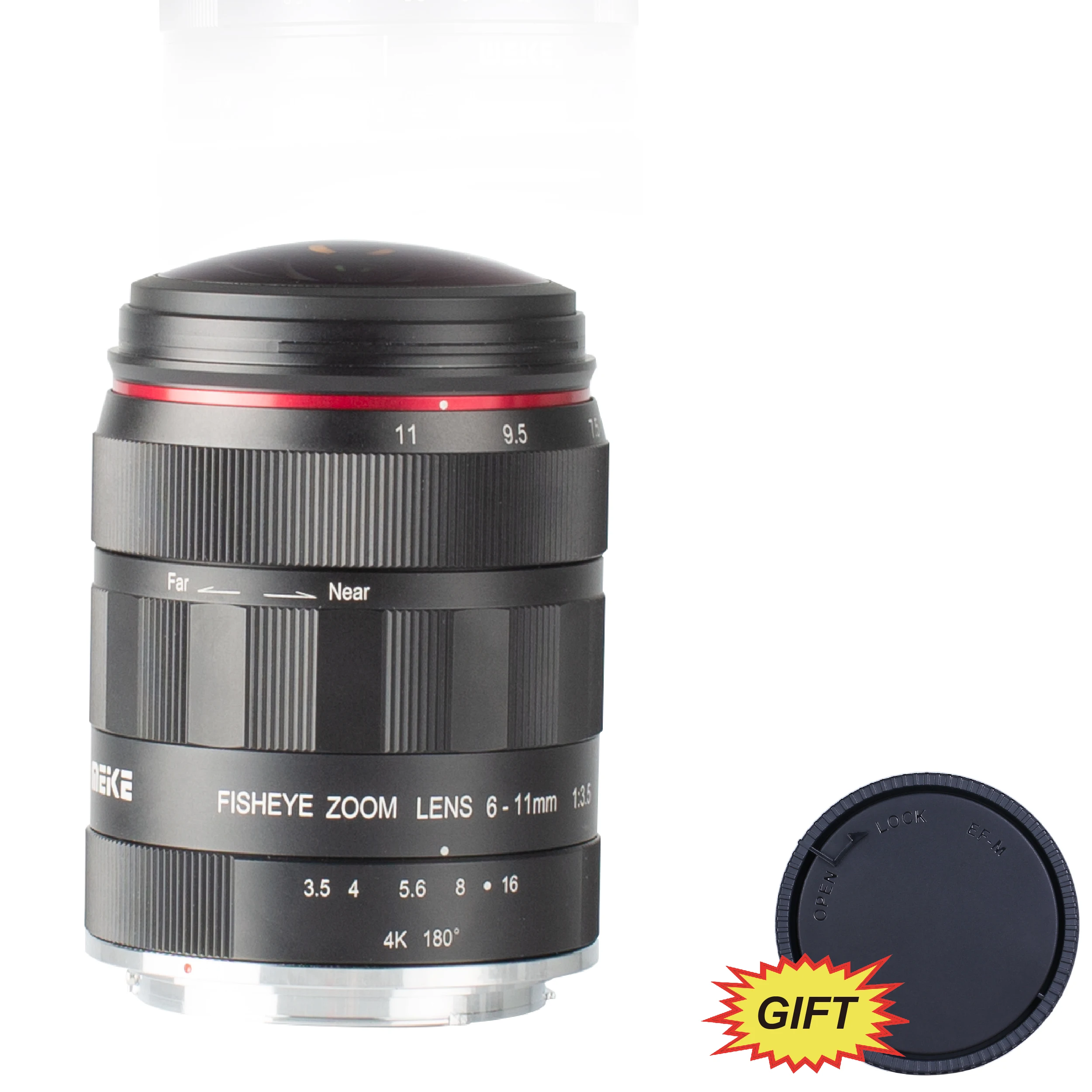Meike 6 11 мм ультра широкий F3.5 зум Рыбий глаз объектив для всех Nikon F крепление DSLR