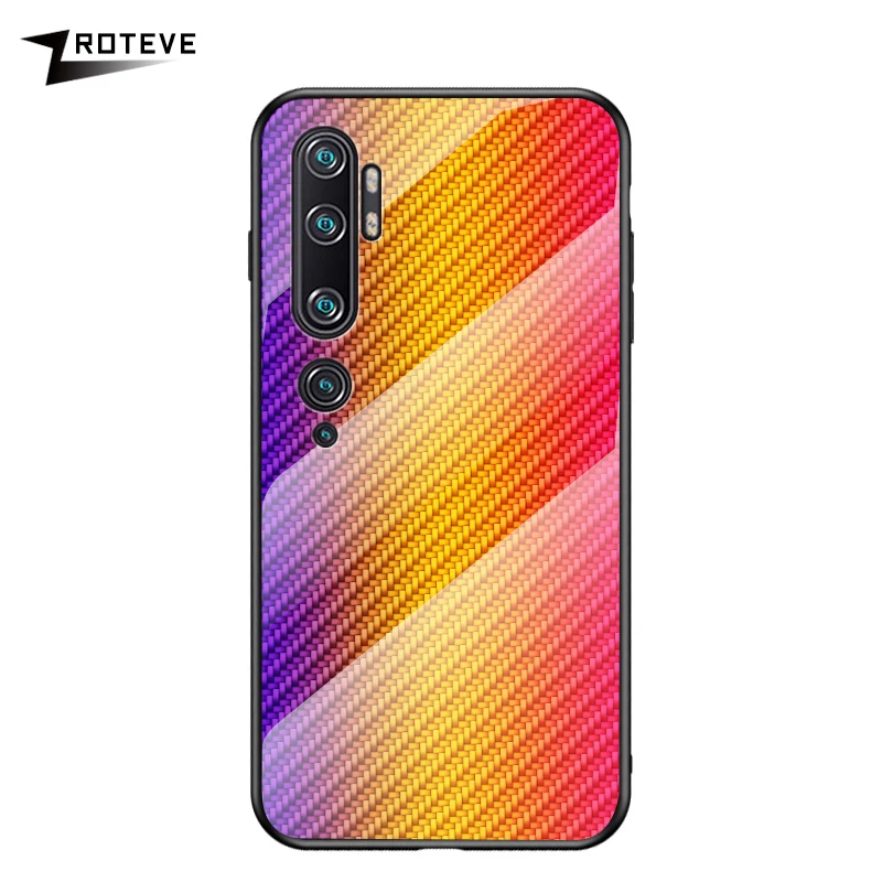 Golden 02 Note 10 Pro Чехол Zroteve силиконовая рамка стеклянная крышка для Xiaomi mi Note 10 чехол обесцвечивающее стекло задняя крышка Xia mi Xio mi Note 10 - Цвет: Golden 02